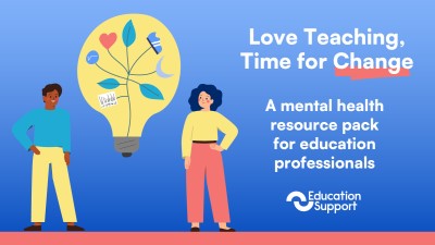 Education Support poster about mental health resource pack for education professionals