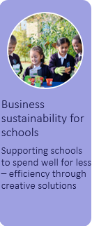 Business sustainability for schools Supporting schools to spend well for less – efficiency through creative solutions